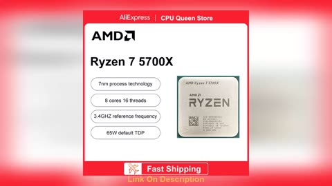 AMD New Ryzen 7 5700X R7 5700X 3.4GHz 8 Core 16