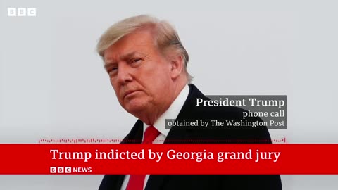Donald Trump and 18 others charged in Georgia election inquiry - BBC News