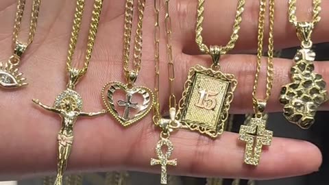 Real 10K Gold Pendant Setups at Ijaz Jewelers