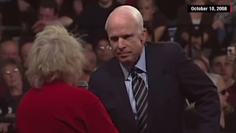 John McCain shuts down supporters calling Obama a domestic terrorist and an Arab, 2008