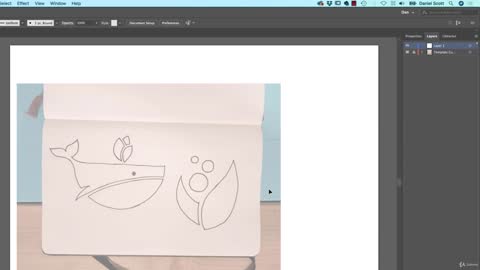 Trick for redrawing hand drawn images in Adobe Illustrator CC