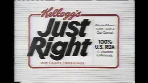 Kellogg's Just Right Cereal Commercial (1987)