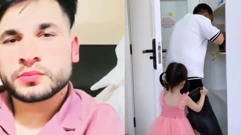 Daughter with dad prank