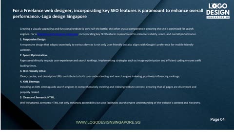 For a Freelance web designer, incorporating key SEO features
