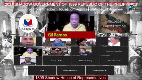 AUGUST 28, 2021 PLENARY SESSION OF 1899 SHADOW HOUSE OF REPRESENTATIVES OF THE PHILIPPINES