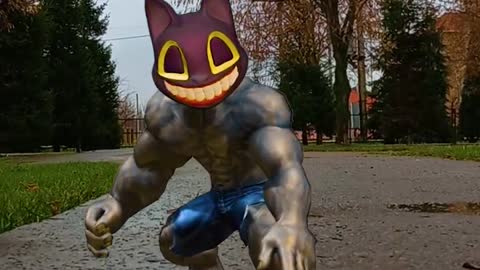 Big HULK Cartoon Cat attacked me in the park #shorts #sirenhead