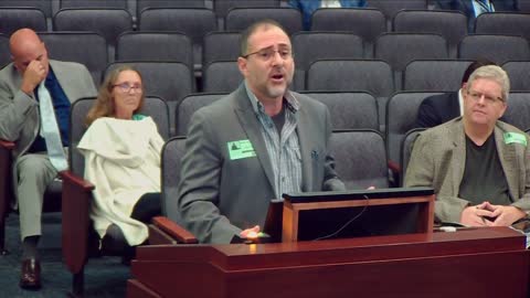 Nick shares facts at legislative meeting