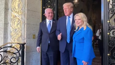 President Trump meets Israeli Prime Minister Netanyahu at Mar-a-Lago.
