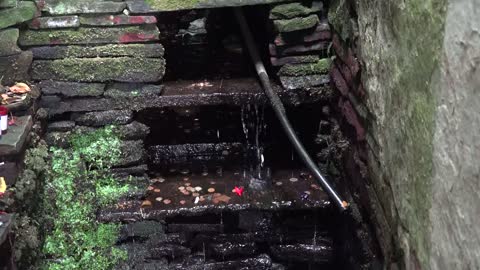 Ireland County Clare Water Splashing At St Brigids Holy Well