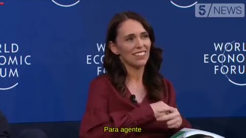 Jacinda Ardene - fala ao Forum Economico Mundial dos problemas mentais dos Neozelandeses