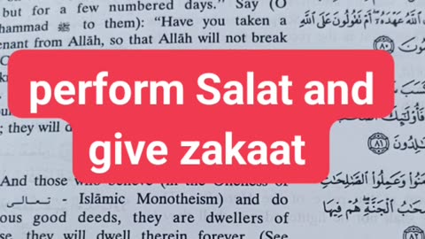 Perform salat and give zakaat