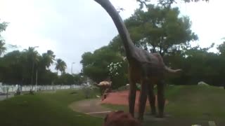 Sculpture of a brachiosaurus over 5 meters in the science museum [Nature & Animals]