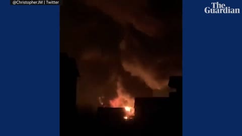 Ukraine oil terminal near Kyiv and gas pipeline in Kharkiv on fire after attack