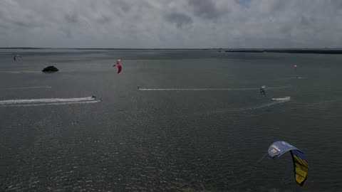 Drone video of Windsurfing / Kiteboarding