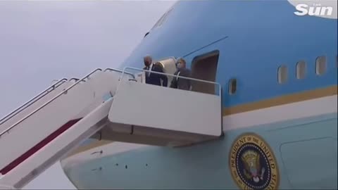 Joe Biden “Almost ”Slips From Air Force One