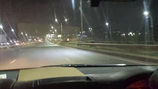 Driving at Nairobi Thika Road in the night