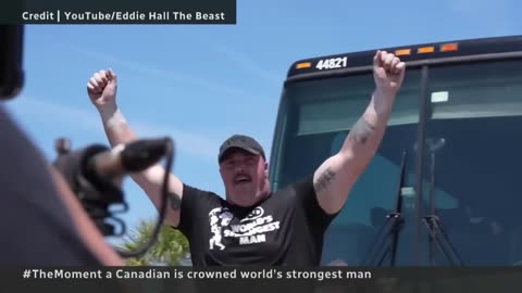 #TheMoment a Canadian is crowned World's Strongest Man