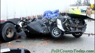 CAR PLUNGES UNDER 18 WHEELER, 1 DECEASED, 1 FLOWN, CORRIGAN TEXAS, 01/20/23...