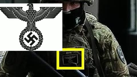In this photo the Ukrainian soldier has a Nazi Reichsadler patch.