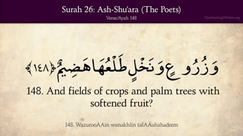 Quran: 26. Surat Ash-Shu'ara (The Poets) Part 02 Last Part: Arabic to English Translation HD