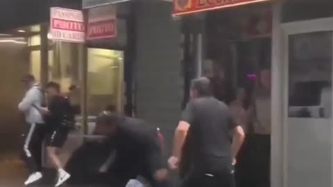 Big hero rescues store owner from getting jumped