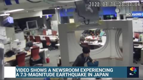 Watch: Newsroom in Japan Experiences 7.3-Magnitude Earthquake