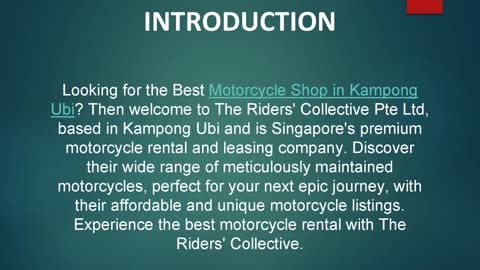 Best Motorcycle Shop in Kampong Ubi