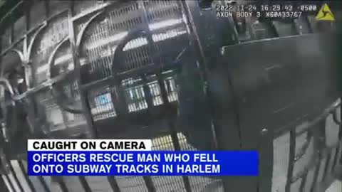 Woman saved from NYC subway tracks after being pushed