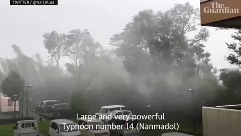 Typhoon Nanmadol hits south-western Japan