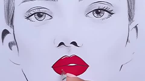 How to Draw Lips Easily #CreativeArt #Shorts