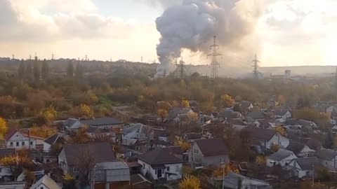 Fire at a substation in Dnepropetrovsk.