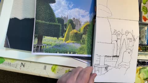 LEVENS HALL watercolour stage HD-4