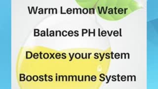 What wonders do the warm lemon water do that you drink?