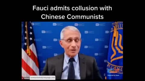 Colluding with Chinese Communists - Fauci has a Freudian slip