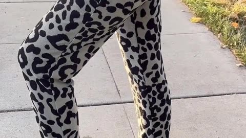 Celeste Design Full Size Leopard Contrast Sweatpants #LeopardSweatpants #Sweatpants #Loungewear