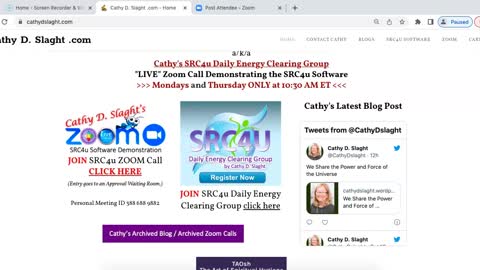 SRC4u Software Demonstration via Zoom Oct 27, 2022 by Cathy D. Slaght