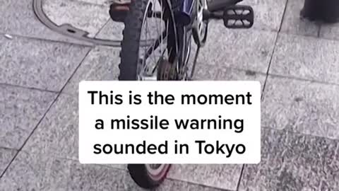 This is the moment amissile warning sounded in Tokyo