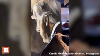 Watch Talented Artist Create Breathtaking Painting of President Donald Trump