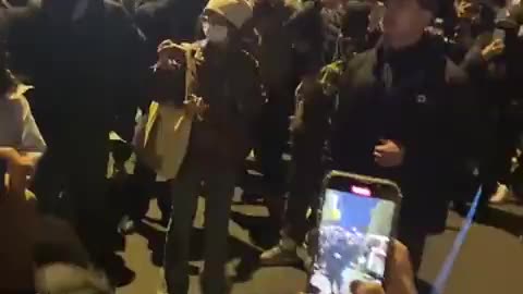 Protestor Crowds Making Their Way To Tiananmen Square In Beijing