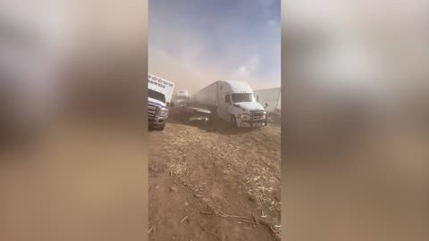 Oklahoma dust storm leads to 10-car pileup, one dead
