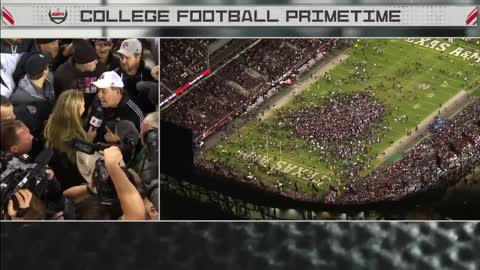 Texas A&M fans storm the field after upsetting LSU ESPN College Football