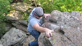 Cleatus rock climbing