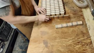 Bringing together a chevron cutting board
