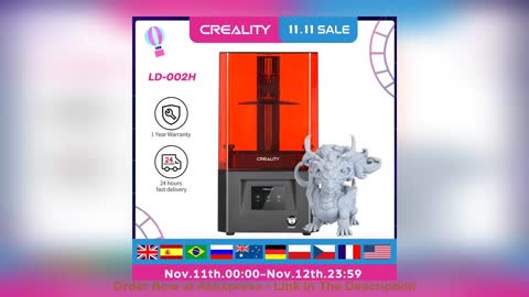 ✨ CREALITY 3D LCD Resin UV LD-002H 3D Printer 2K LCD HD Screen Off-line Print Molding 130x82x160MM