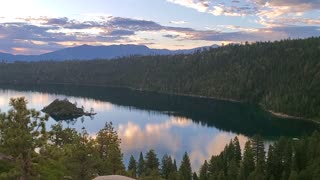 Stunning 4k Sunrise over Emerald Bay Lake Tahoe