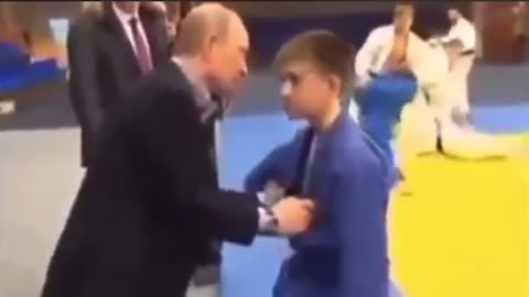 Putin teaches a kid to beat the sh*t out of his masters.