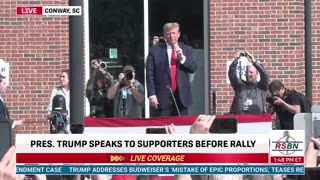 President Trump Addresses Overflow Crowd in Conway, SC