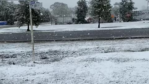 Rare Spring Snow Falling in Australia