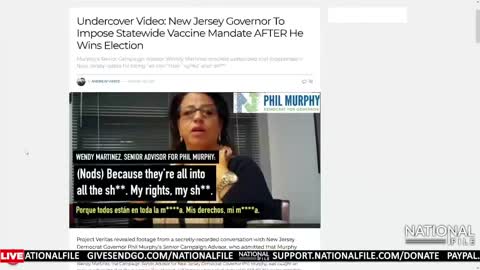 Undercover Video: NJ Governor Has Secret Vaccine Mandate But Wants To Win Election First