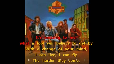 Night Ranger - The Secret of My Success {is karaoke and electric guitars}